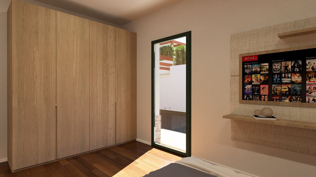 Study or dressing room of Villa HA with fitted wardrobes